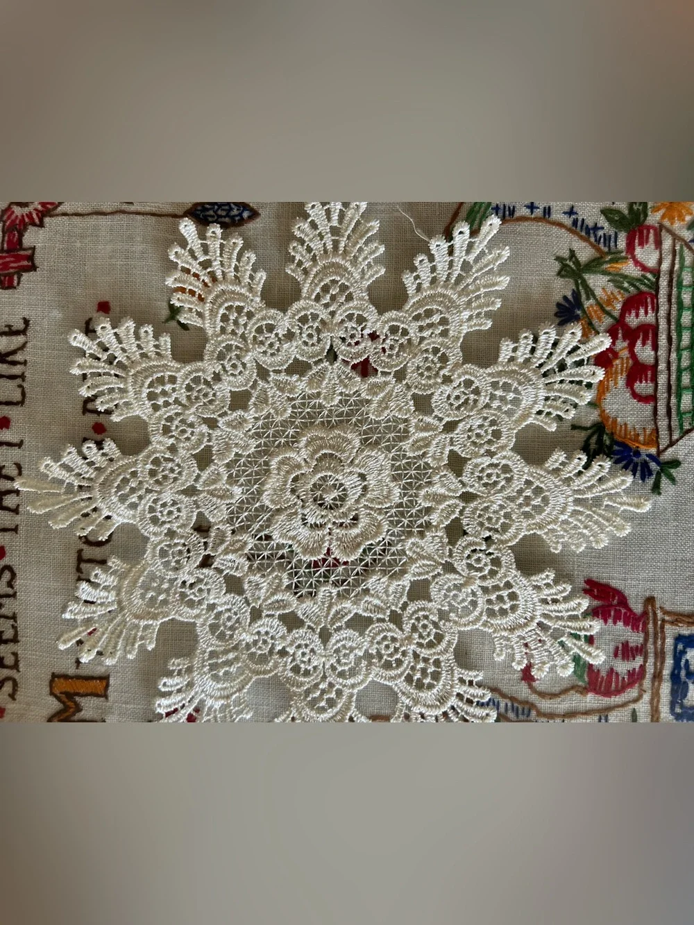 Vintage Intricate Cream Lace Doily